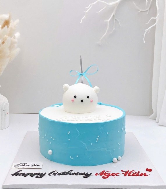 Bánh kem style Hàn Quốc tone xanh dương hot 2026