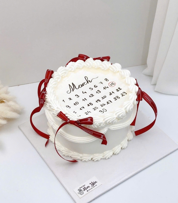 Bánh kem style Hàn Quốc vẻ ngày kỷ niệm