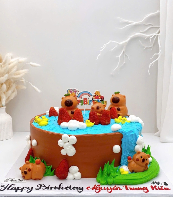 Mẫu bánh kem tạo hình siêu đáng yêu dành cho bé trai 8 tuổi 