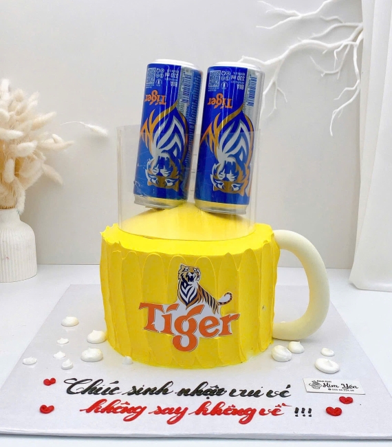 Mẫu bánh kem tạo hình ly tiger hot 2026