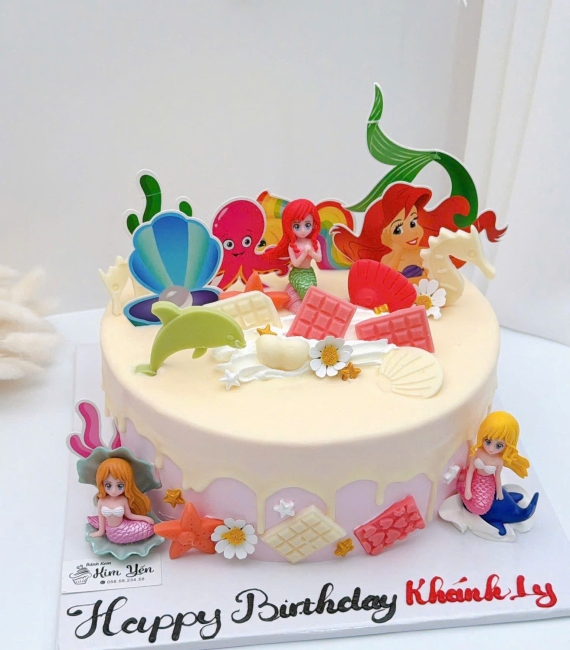  Bánh kem dành cho bé gái công chúa Nàng tiên cá