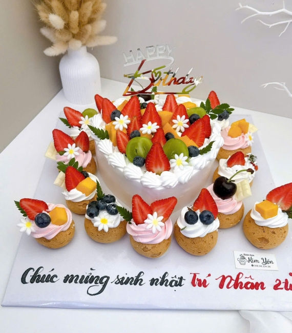 Sét bánh su dai kết hợp bánh kem hot 