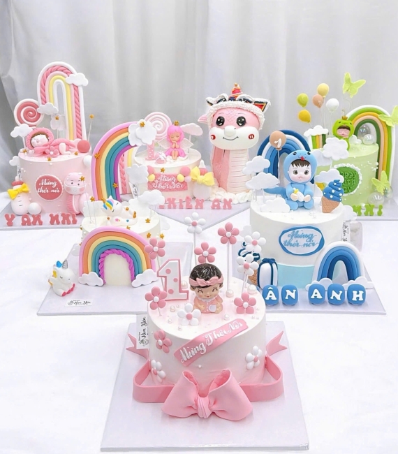 Tổng hợp mẫu bánh đẹp thôi nôi đầy tháng đẹp tại Kim Yến