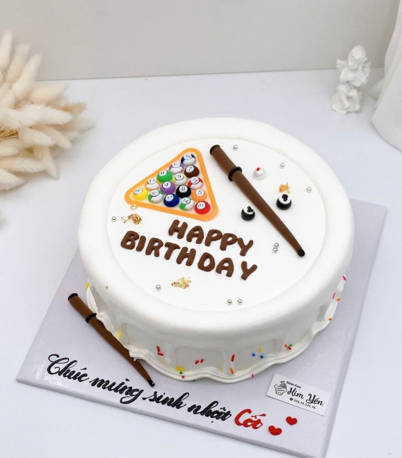 Tổng hợp mẫu bánh kem vẽ dành cho team mê bida 