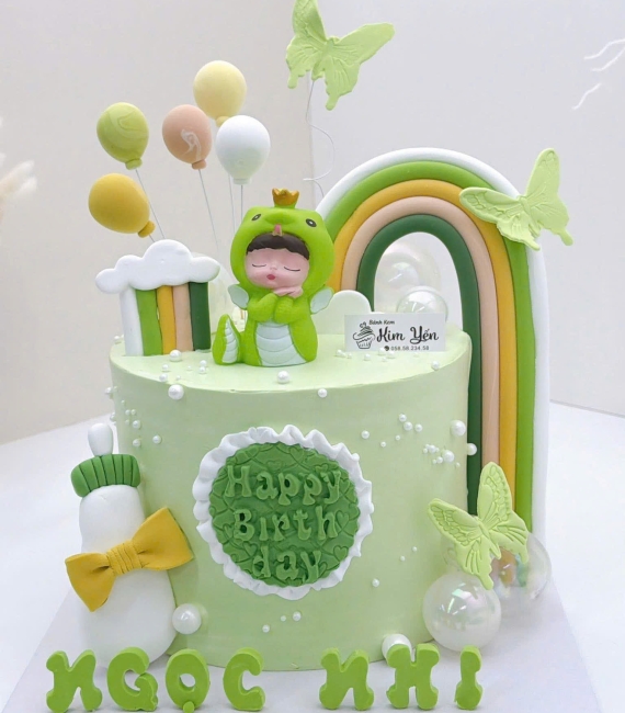 Tổng hợp mẫu bánh kem đẹp 2026 tone xanh cây