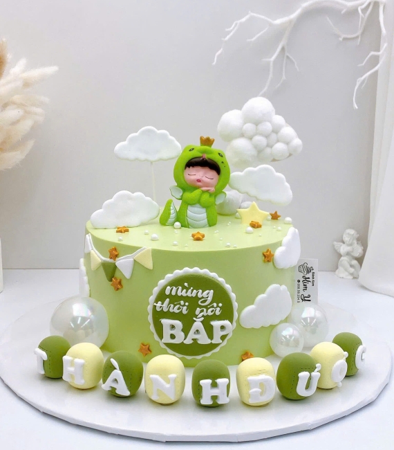 Tổng hợp mẫu bánh kem đẹp 2026 tone xanh cây tại Kim Yến