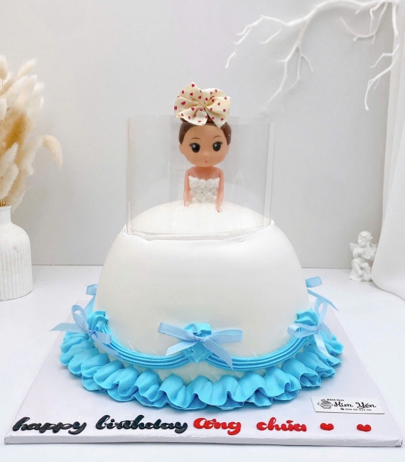  Bánh kem dành cho bé gái công chúa elsa váy chảy công chúa