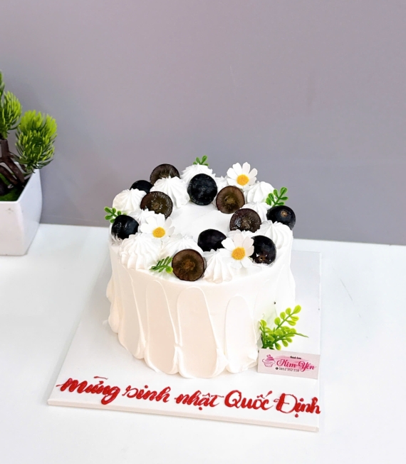 Tổng hợp mẫu bánh kem trái cây đẹp mix nho đen đẹp