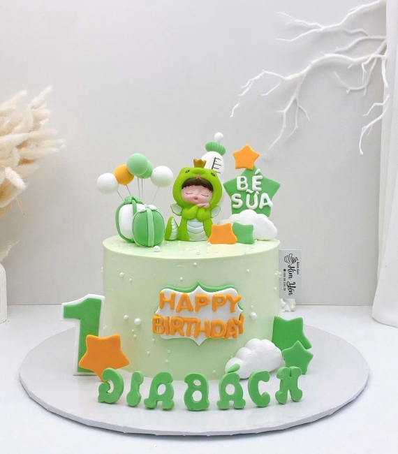 Tổng hợp mẫu bánh kem đẹp 2026 tone xanh cây hot