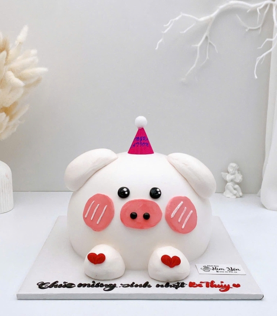 Tổng Hợp Bánh kem style Hàn Quốc dễ thương tạo hình chú heo 