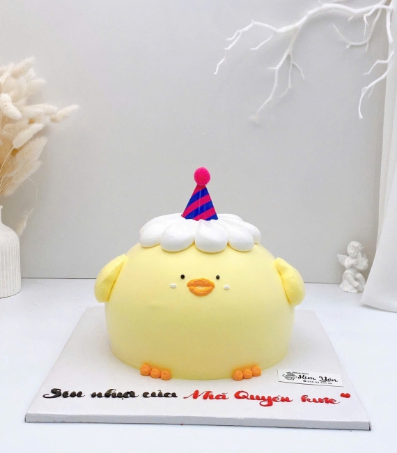 Mẫu bánh kem siêu đáng yêu dành cho bé gái tạo gà con 