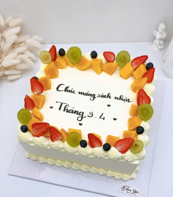 Bánh Kem Trái Cây Trang Trí Tinh Tế