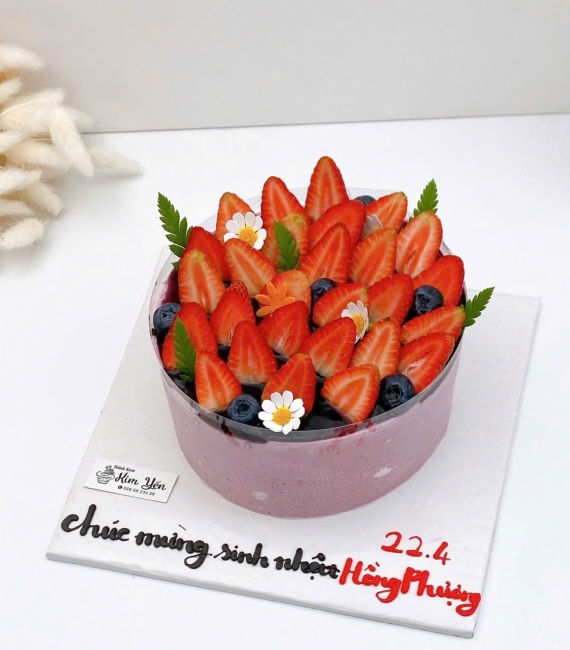 Bánh Kem Trái Cây hot 2026 phủ đầy dâu tây