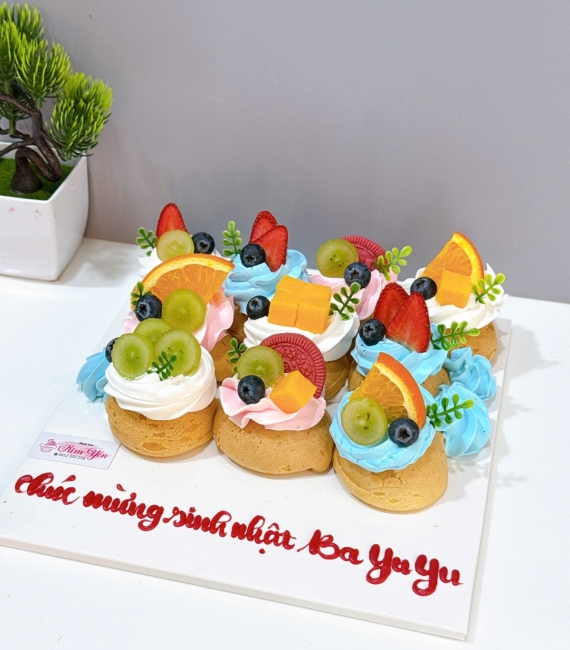 Mẫu bánh su dai tặng ba yêu 