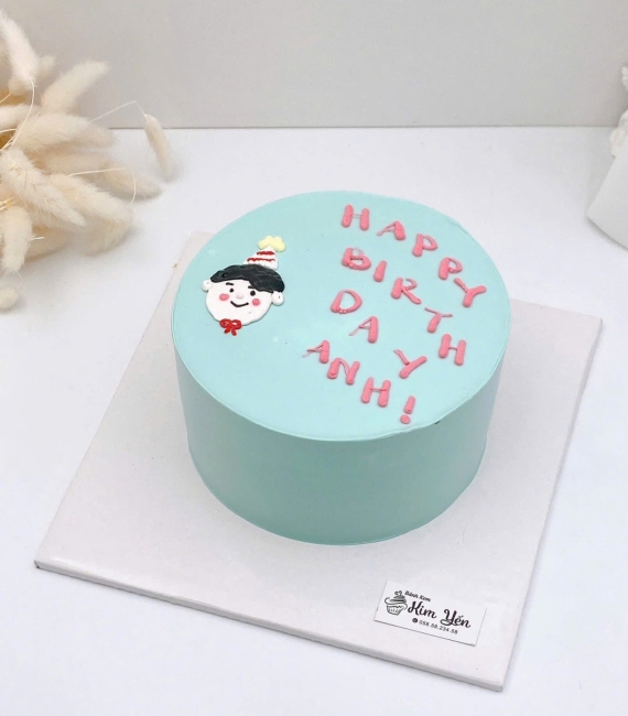 Bánh Kem Hàn Quốc tone xanh dương 