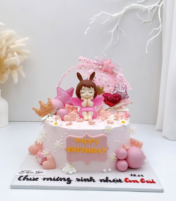 Bánh kem dành bé công chúa lên 5 tuổi 