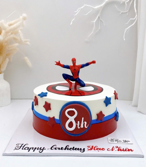 Bánh kem dành bé trai yêu thích người nhện mẫu mới năm nay