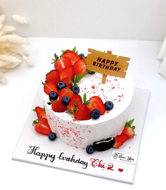 Bánh Kem Trái Cây tặng chị hai 
