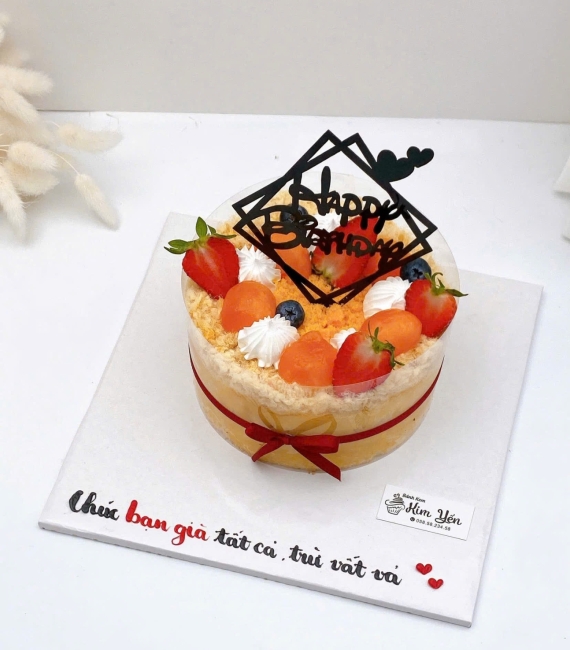 Mẫu bánh bông lan trứng muối dành tặng bạn thân 