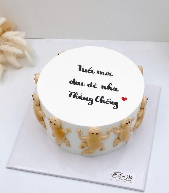 Bánh Kem Hàn Quốc tạo hình con thằn lằn nhây bựa 