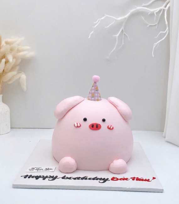 Bánh Kem Hàn Quốc tạo hình heo đáng yêu 