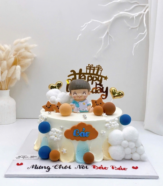 Bánh kem tặng dành cho bé trai tạo hình theo yêu cầu 