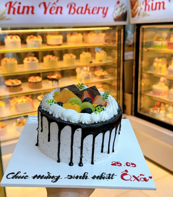 Bánh kem trái cây tặng ông xã hot 