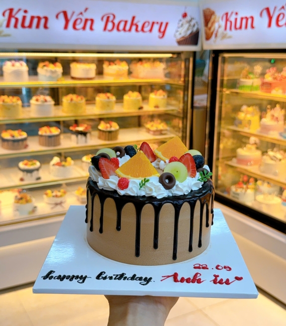 Bánh kem trái cây mix trái cây theo yêu cầu tặng anh yêu 