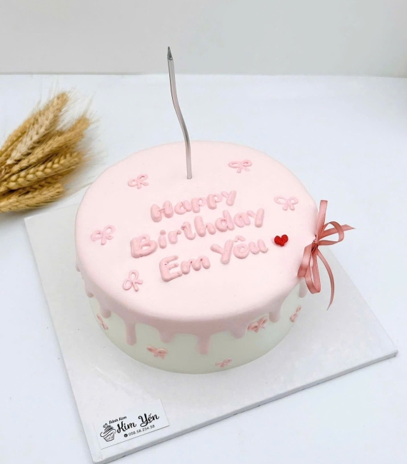 Bánh kem tặng em yêu tone hồng xinh 