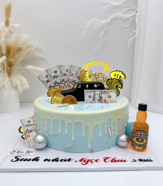 Bánh kem tặng cho anh yêu mix phụ kiện theo yêu cầu 