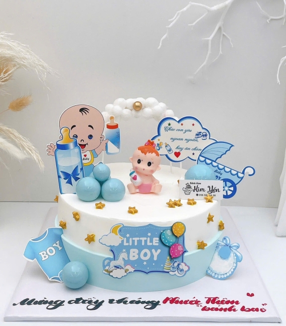 Bánh kem bé trai yêu lên 2 tuổi 