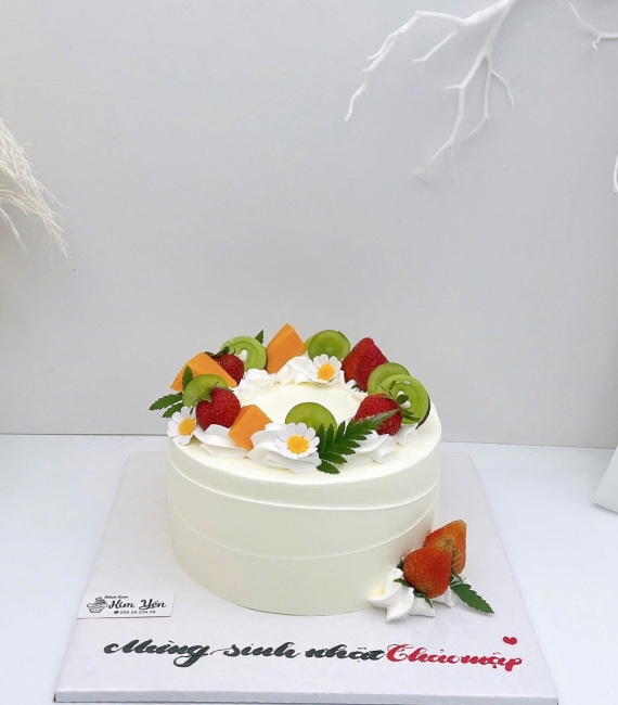 Bánh kem trái cây tặng bạn thân là nữ  mix trái cây theo yêu cầu 