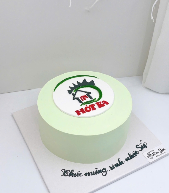 Bánh Kem Hàn Quốc vẻ hình  logo theo yêu cầu 