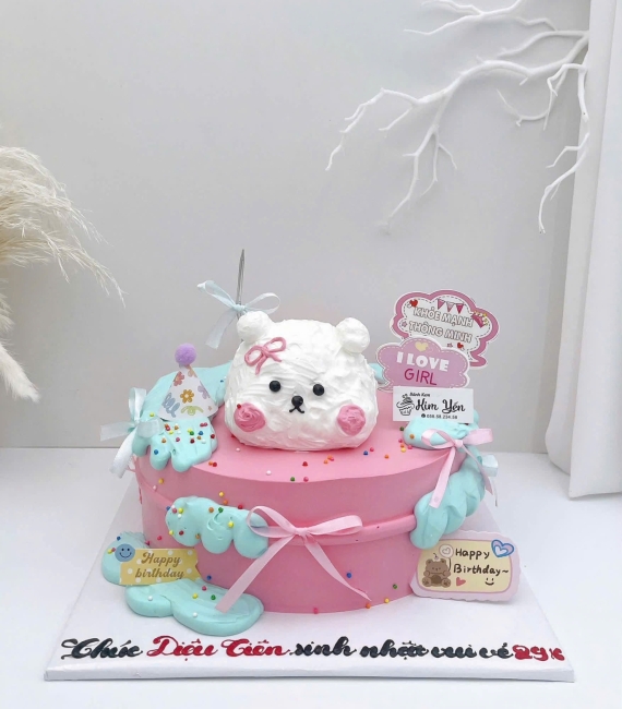 Bánh kem dành cho bé gái xinh mẫu bánh làm theo yêu cầu 