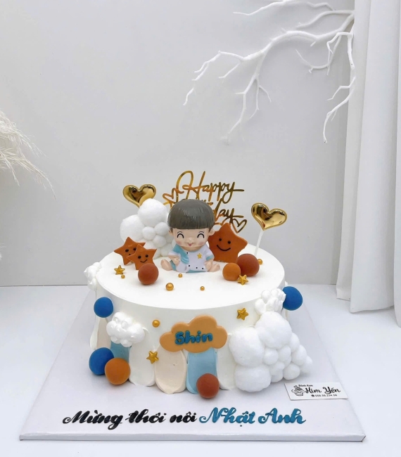 Bánh kem bé trai làm theo yêu cầu hot 