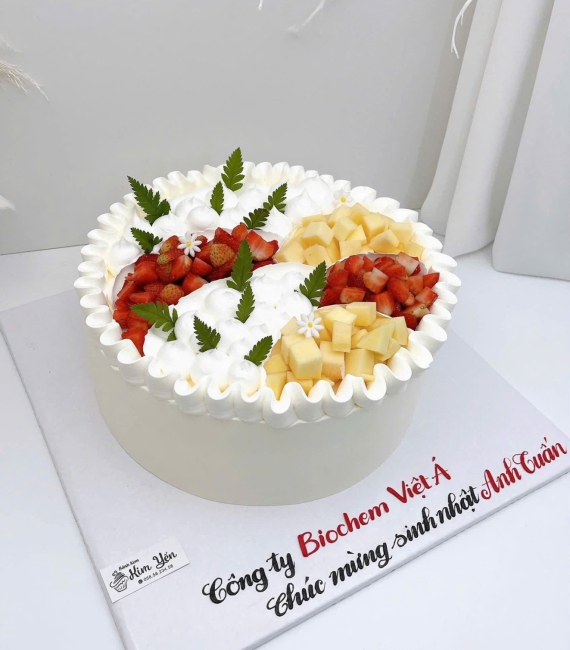 Bánh kem trái cây mừng sinh nhật mix trái cây theo yêu cầu 