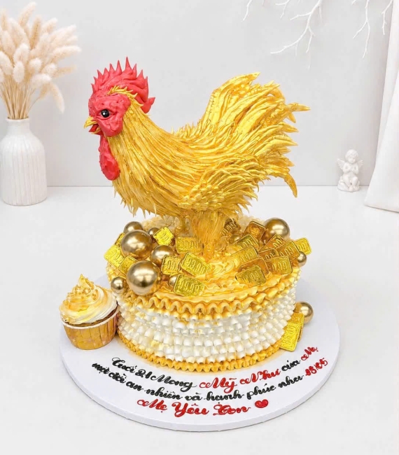 Bánh Kem tạo hình chú gà vàng hot 
