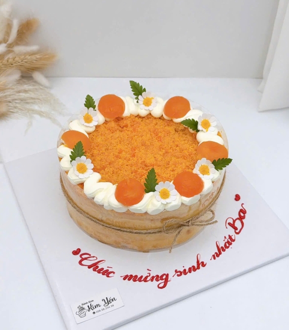 Mẫu bánh bông lan trứng muối tặng ba hot 