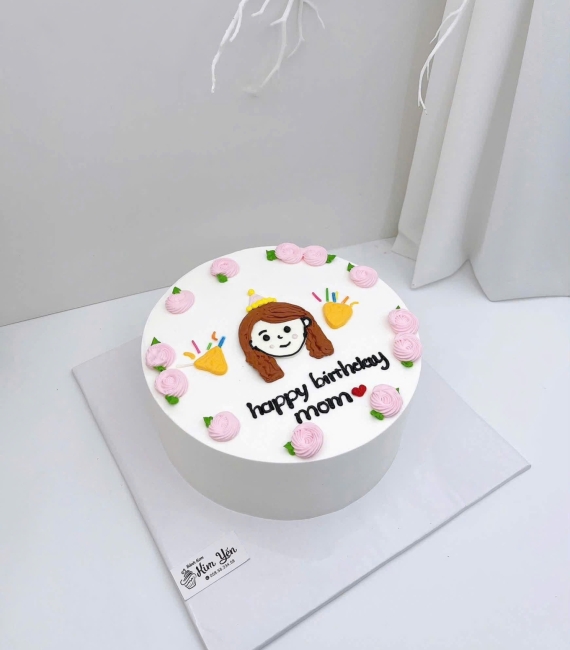 Bánh kem tặng nữ vẻ hình chibi hot 