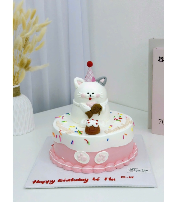 Bánh kem hàn quốc hot hiện nay tone hồng ngọt ngào 