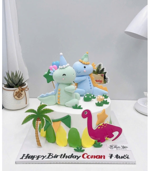 Bánh kem dành cho bé trai yêu thích khủng long  hot 