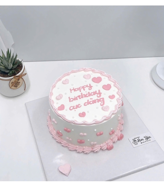 Bánh kem hàn quốc đáng yêu hot trend tone hồng 