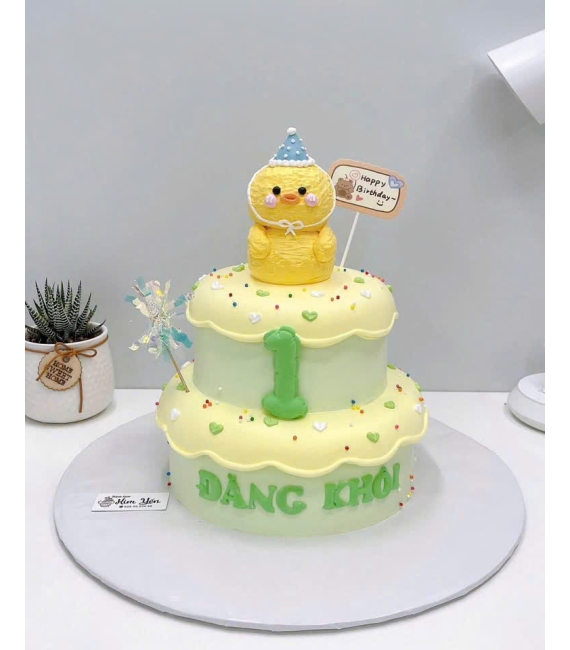 Bánh kem dành cho bé trai tone vàng siêu hot 