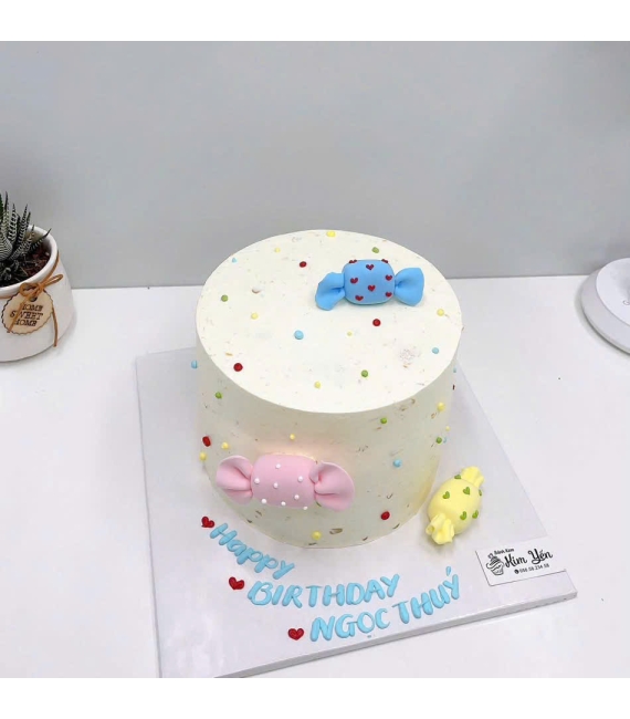 Bánh kem hàn quốc tạo hình viên kẹo đáng yêu 