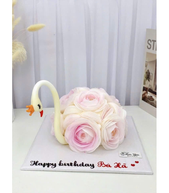 Bánh kem đẹp cho nữ tạo hình thiên nga đẹp 