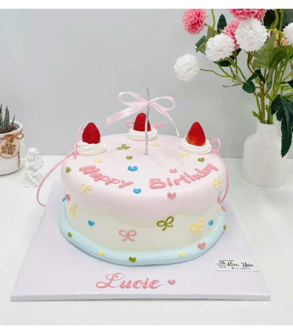Bánh kem hàn quốc trái cây đáng yêu pastel 