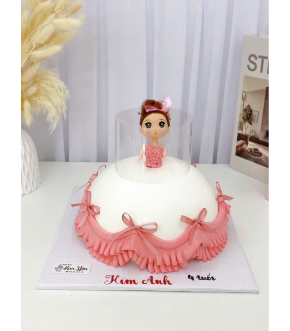 Bánh sinh nhật bé gái công chúa lên 4 tuổi 