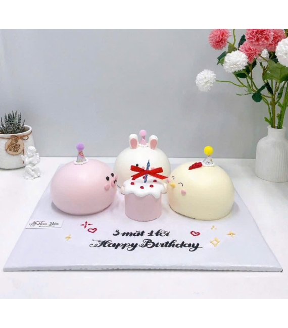 Bánh kem hàn quốc tặng 3 đứa bạn thân 