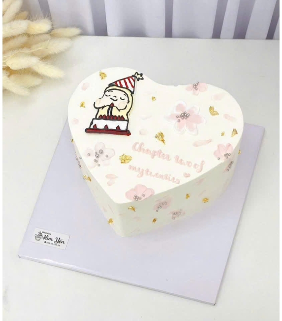 Bánh kem hàn quốc trái tim tặng bạn thân 
