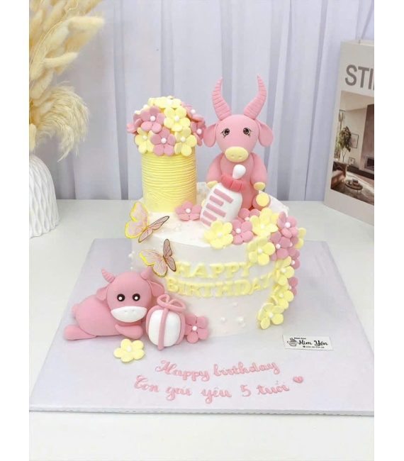 Bánh sinh nhật bé gái mẫu bánh cao cấp lên 5 tuổi 